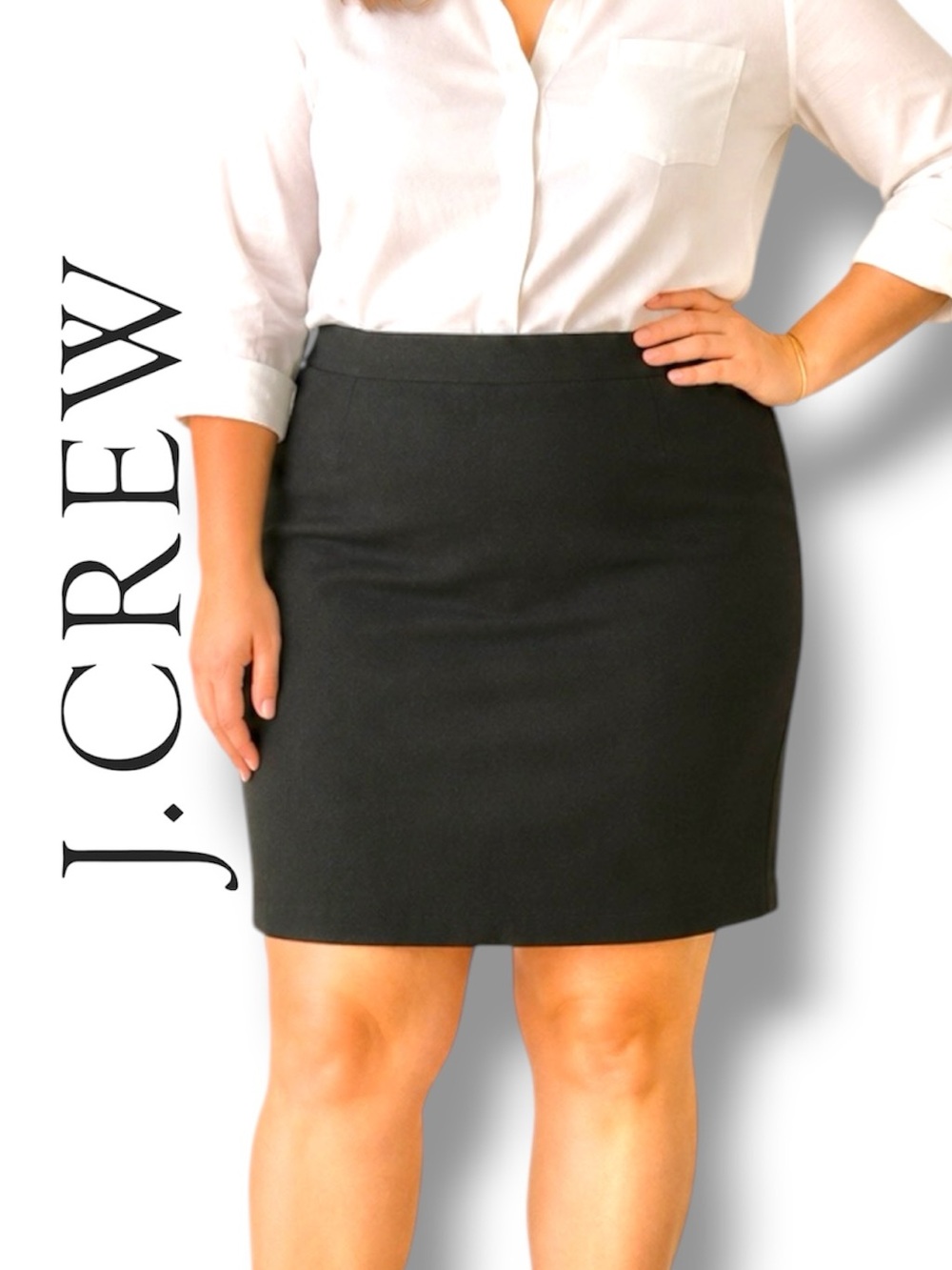 J. Crew Wool Pencil Skirt No.2 Size 14 Style 02676